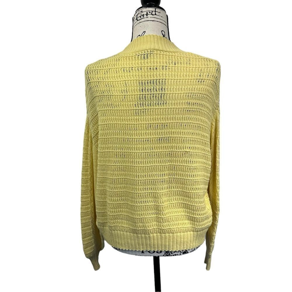 Wild Fable Butter Yellow Knit Open Front Oversized Cardigan, Small - Picture 3 of 12